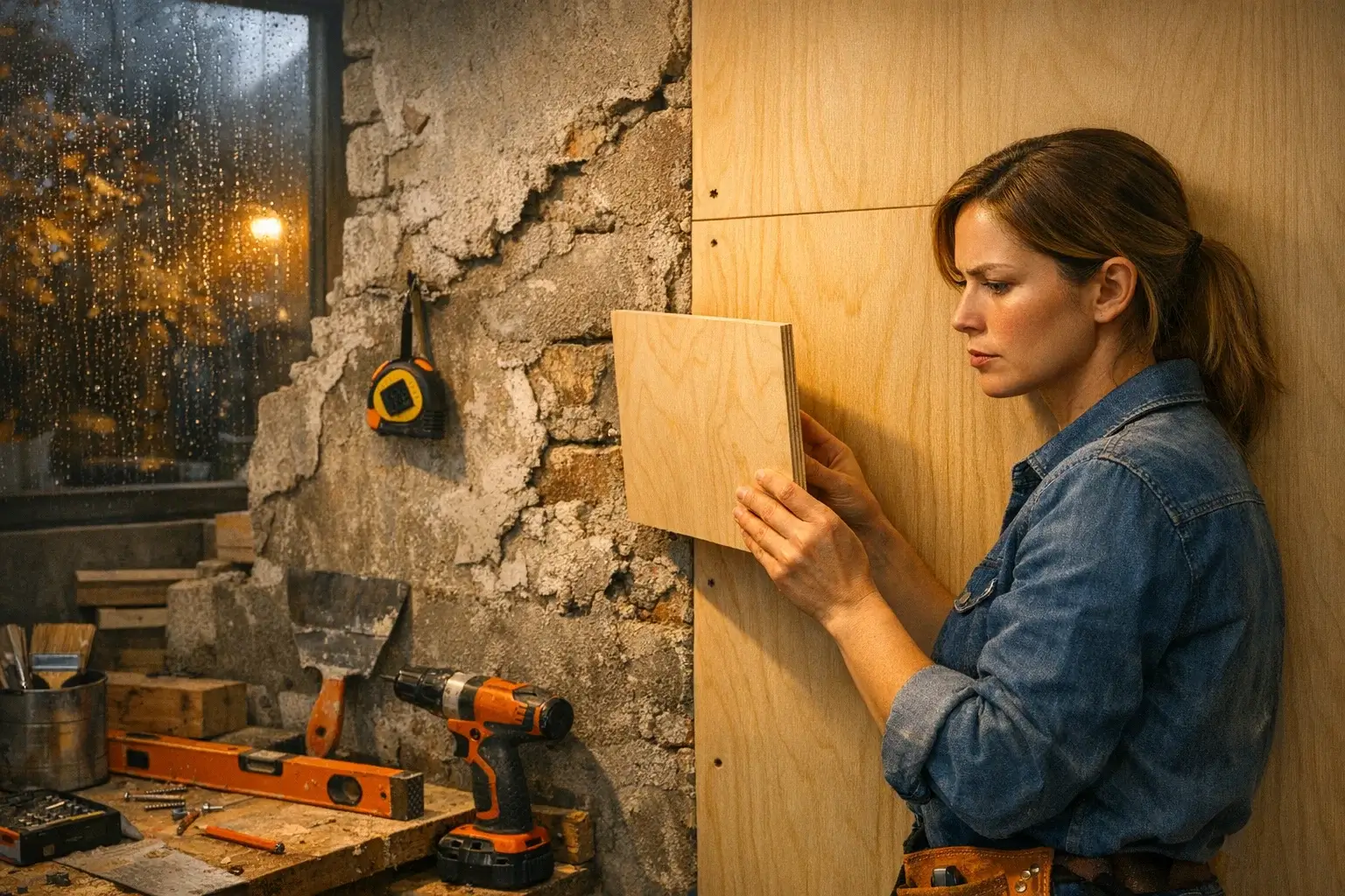 дизайнер сравнивает фанеру со стеной